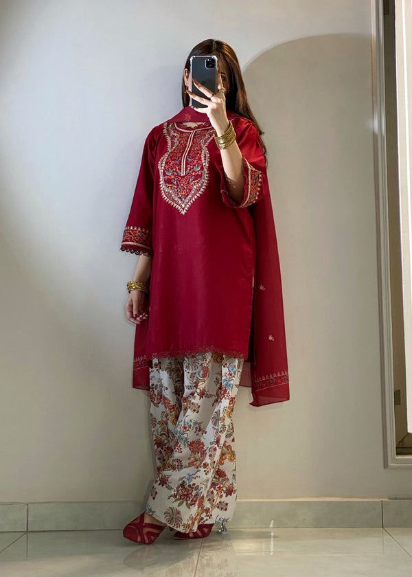 Embroidered Luxury 2 Piece Dress
